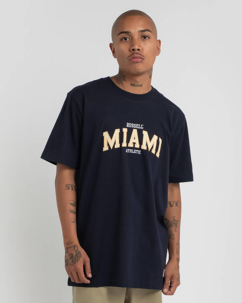 Russell Athletic Miami Applique T-Shirt for Mens