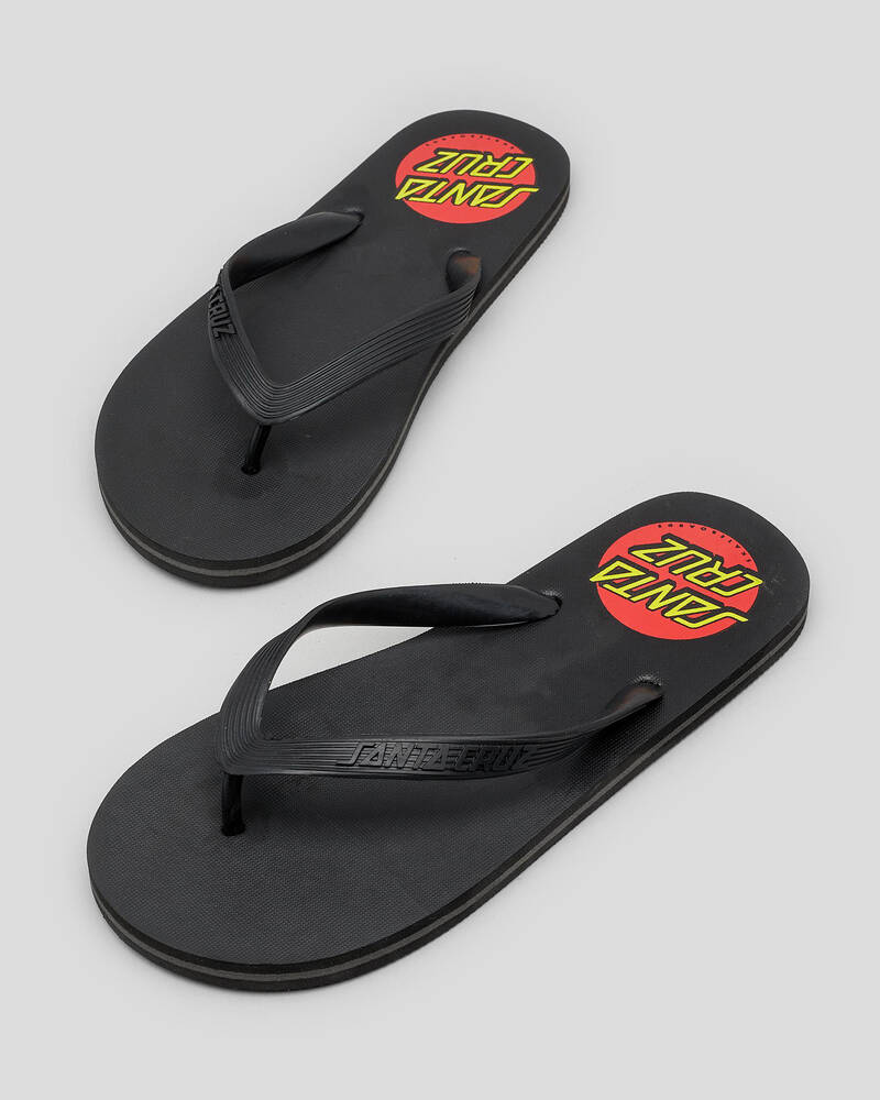 Santa Cruz Classic Dot Flip Flop Thongs for Mens