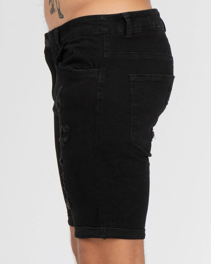Lucid Backfire Denim Shorts for Mens