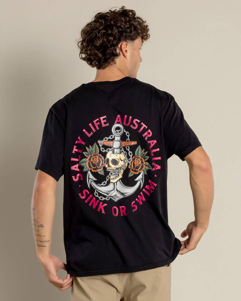 Salty Life Sink or Swim T-Shirt for Mens image number null