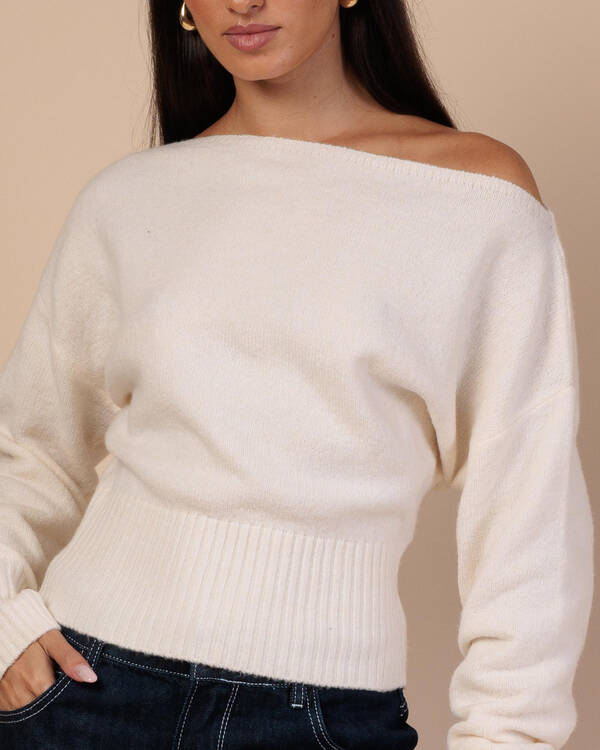 Ava And Ever Anni Off Shoulder Knit Jumper for Womens