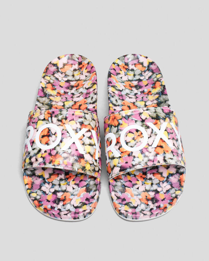 Roxy Slippy Printed Slide Sandals for Womens