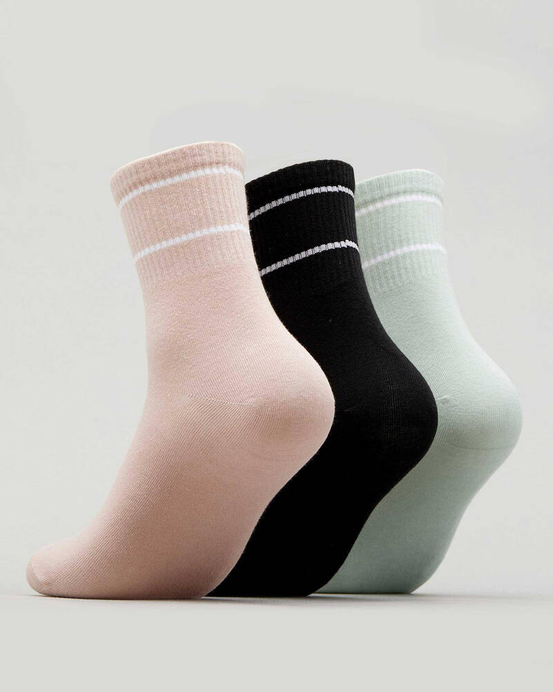 Stussy Womens Fine Stripe Sock Pack for Womens