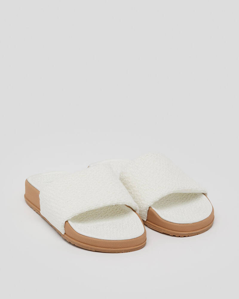 Roxy Womens Roxy Slippy Boucle Slide Sandals for Womens