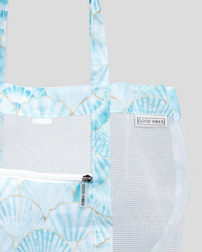 Get It Now Sea Shells Mesh Beach Cooler Bag for Womens