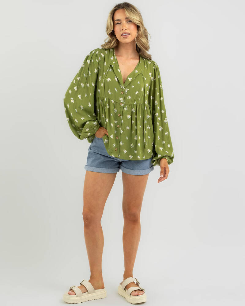 Billabong Free Fallin Long Sleeve Top for Womens