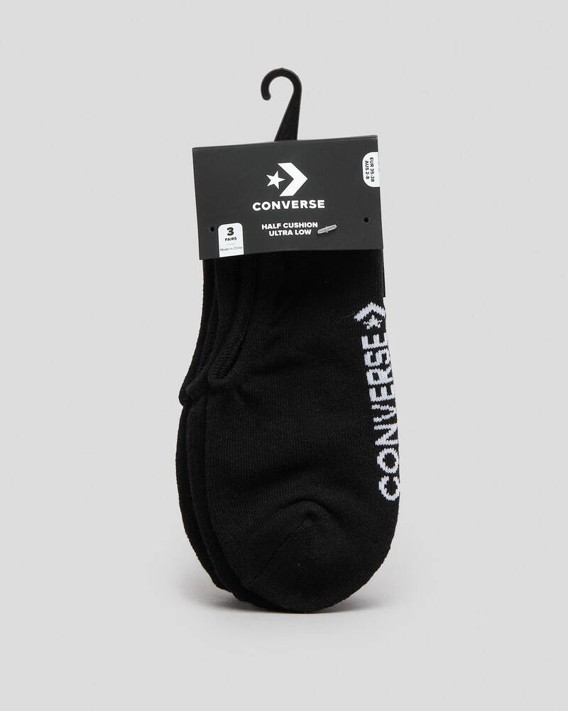 Converse Boys' Invisible Socks 3 Pack for Mens