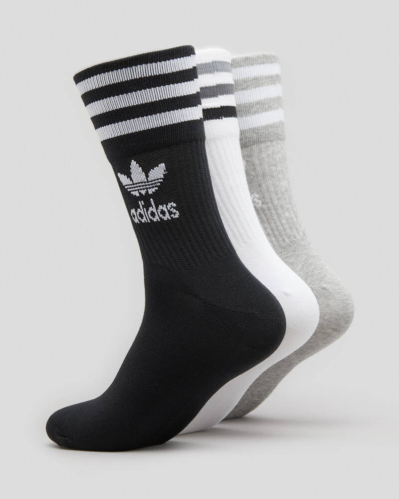 adidas Mid Cut Crew Socks 3 Pack for Mens