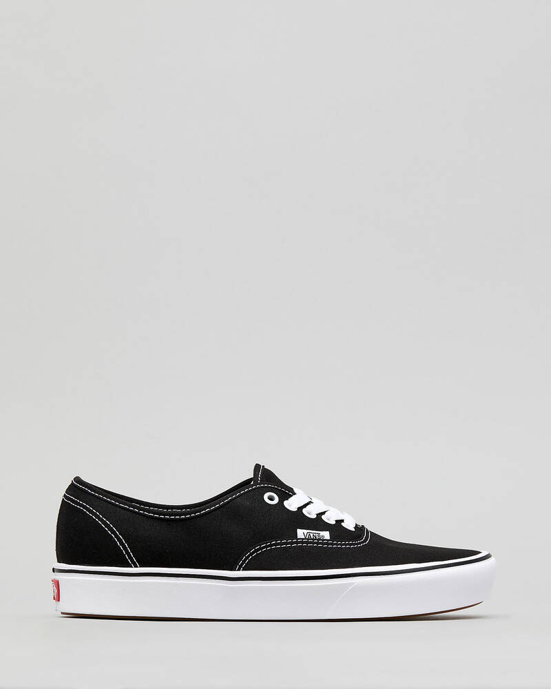 Vans Comfycush Authentic Shoes In (classic)black/white - Fast Shipping ...