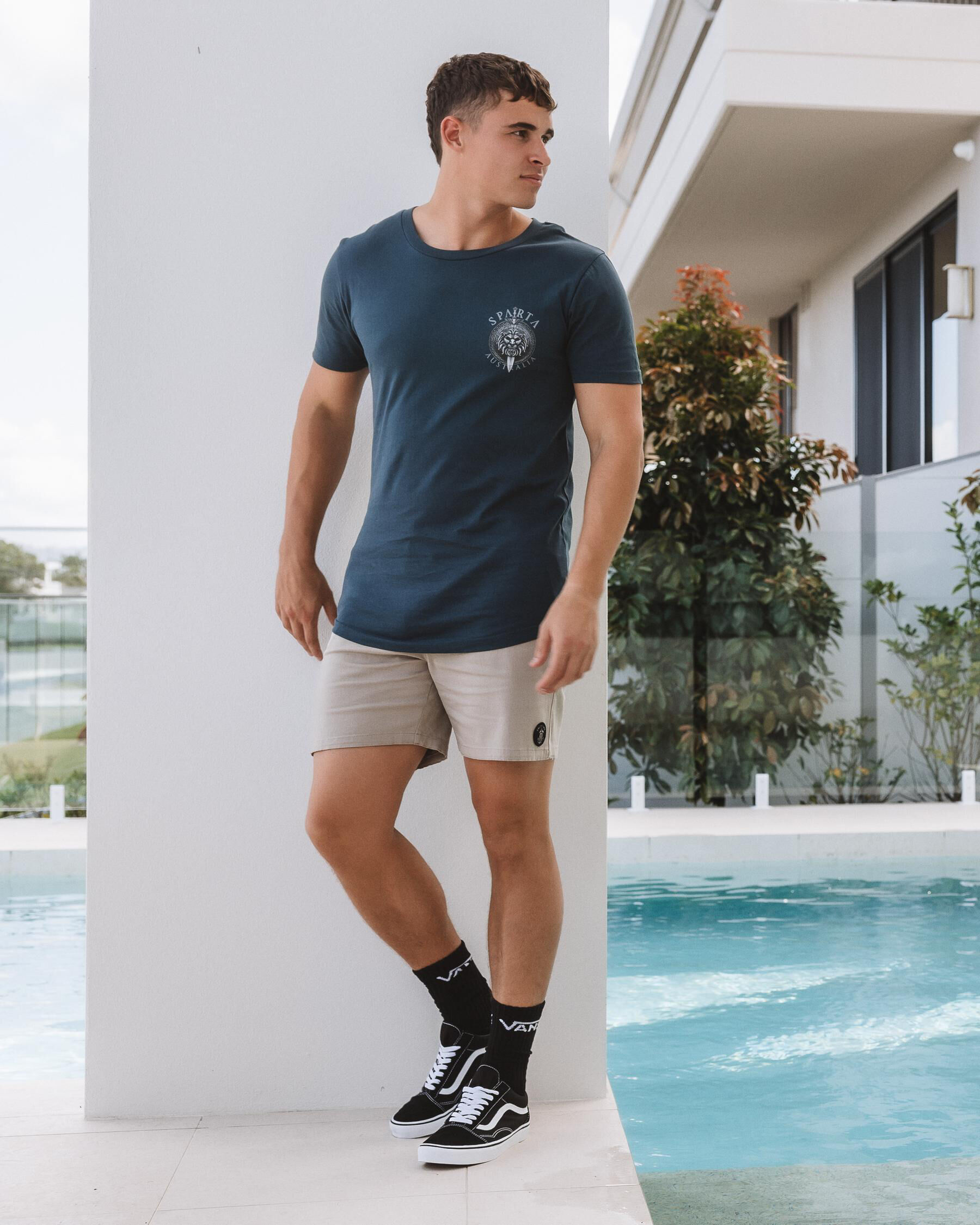 Salty Life Vision Elastic Waist Shorts In Stone - FREE* Shipping