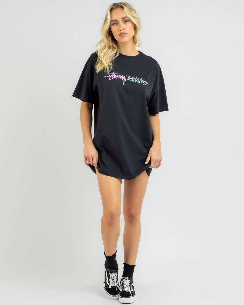 Stussy Positive Vibration T-Shirt Dress for Womens