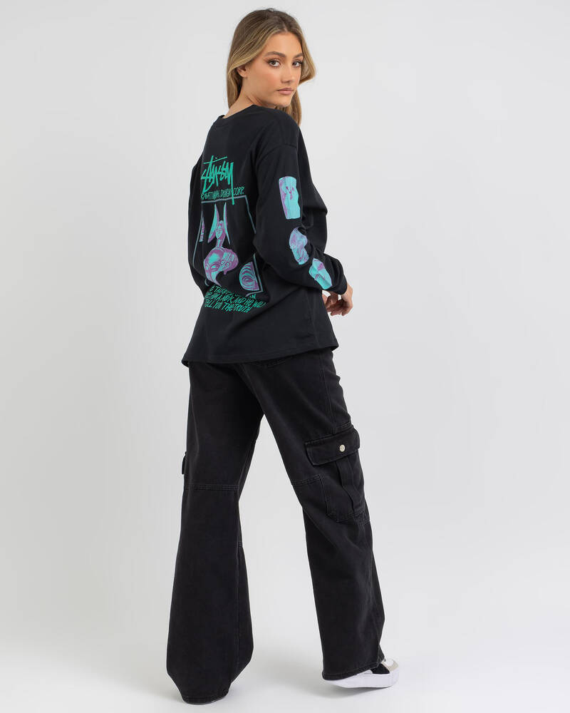 Stussy Mask Long Sleeve T-Shirt for Womens