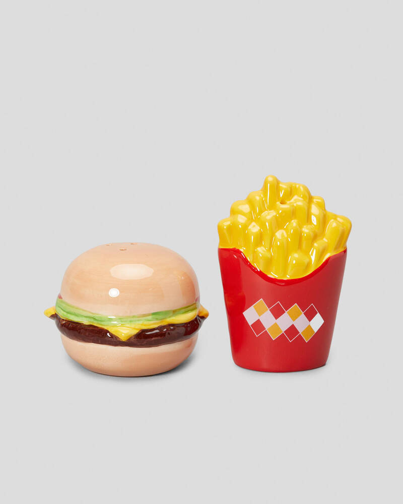 Get It Now Burger & Fries Salt & Pepper Set for Unisex