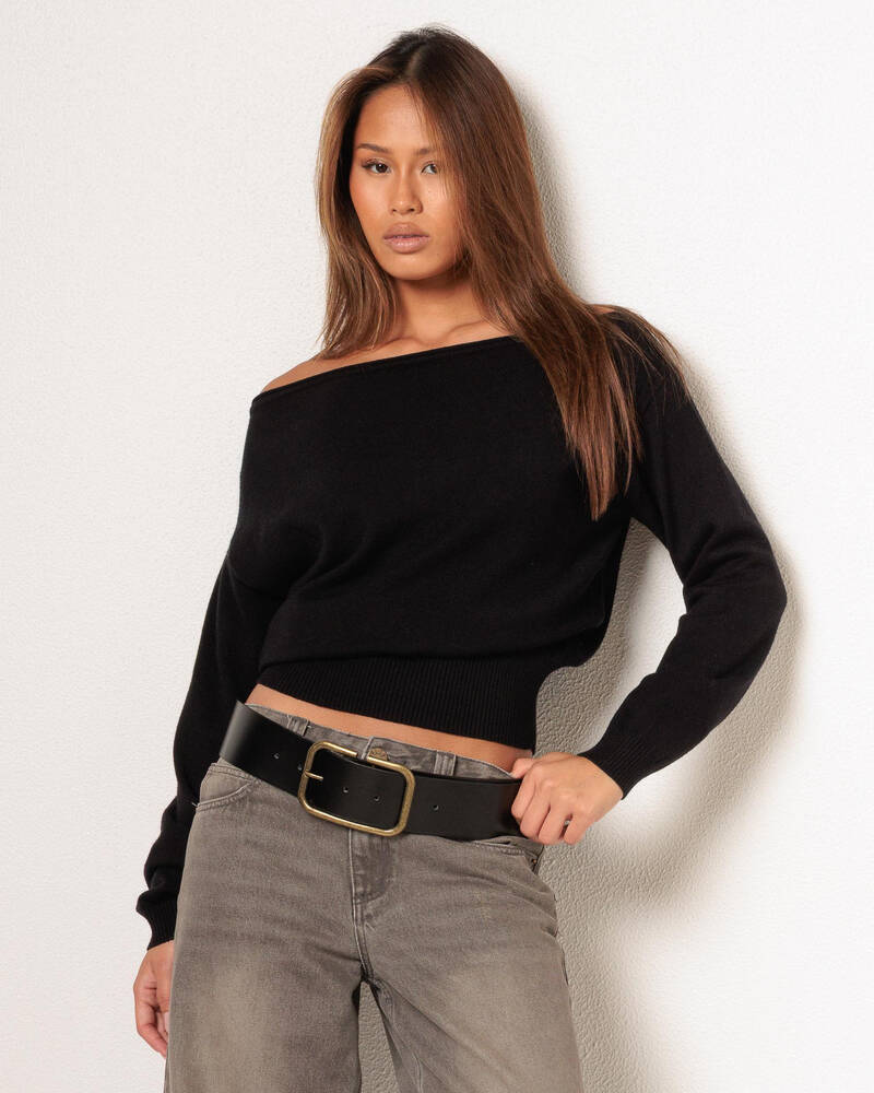 Mooloola Shania Off Shoulder Knit Top for Womens