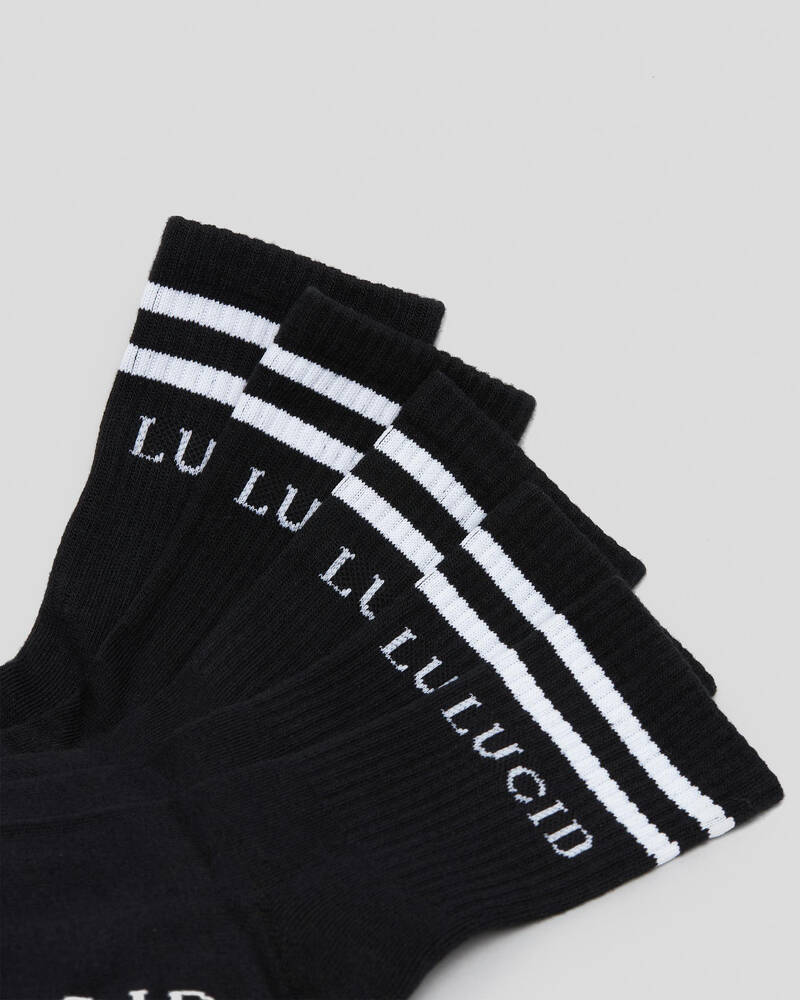 Lucid Boys' Linked Crew Socks 5 Pack for Mens
