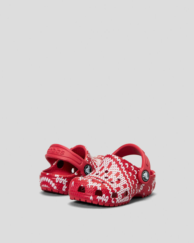Crocs Toddlers' Classic Holiday Sweater Clogs for Unisex