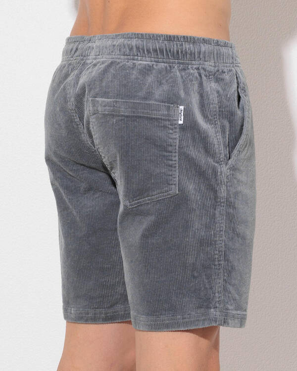 Skylark Shale Elastic Waist Shorts for Mens