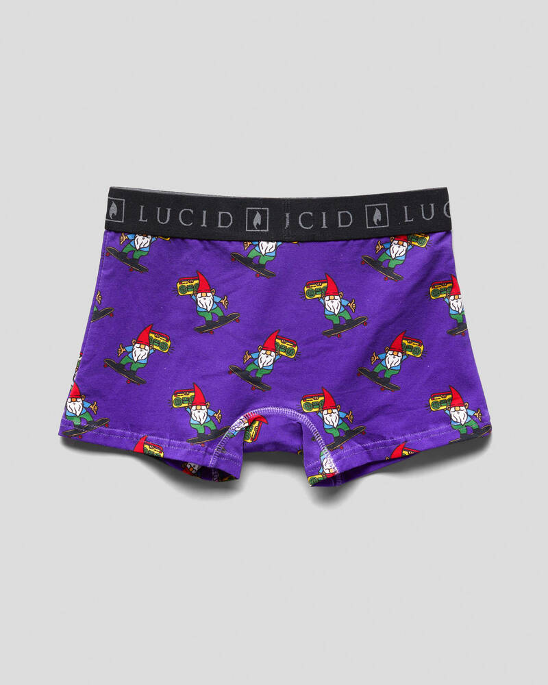 Lucid Boys' Gnarly Gnomes Fitted Boxers for Mens