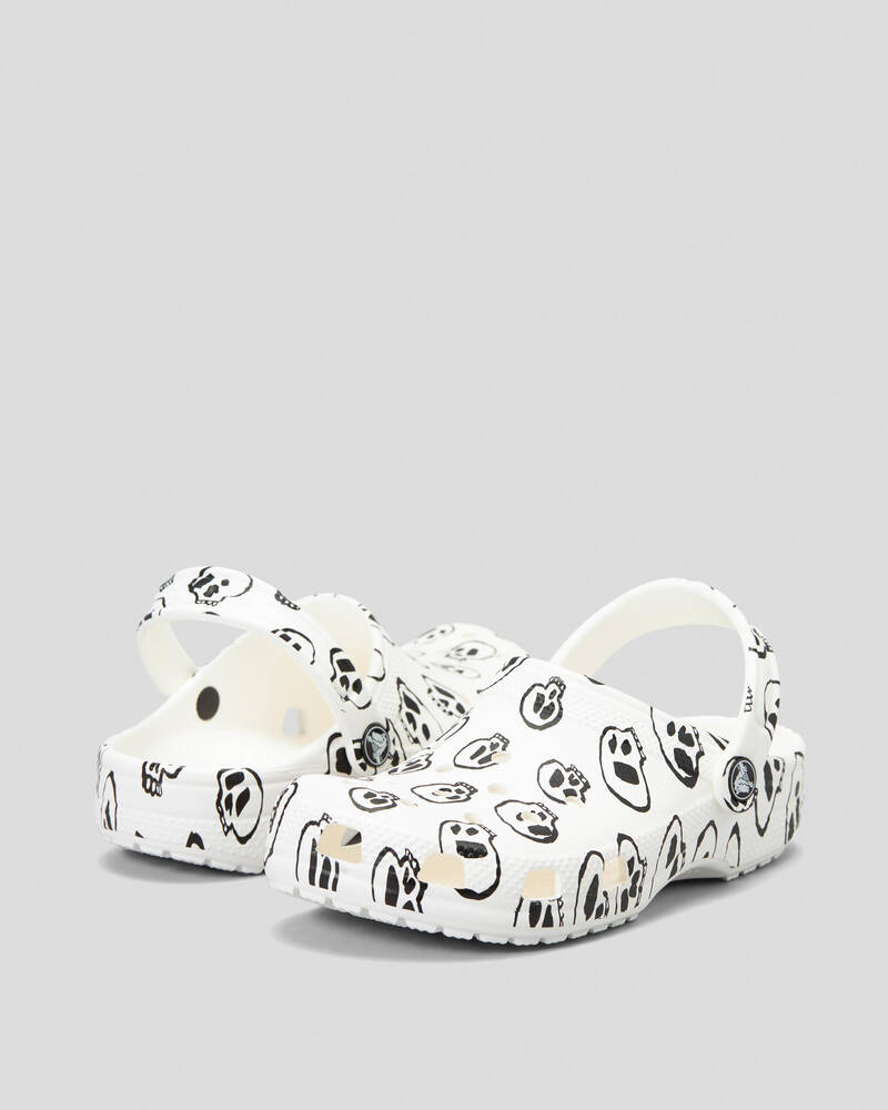 Crocs Kids' Classic Skull Print Clogs for Unisex