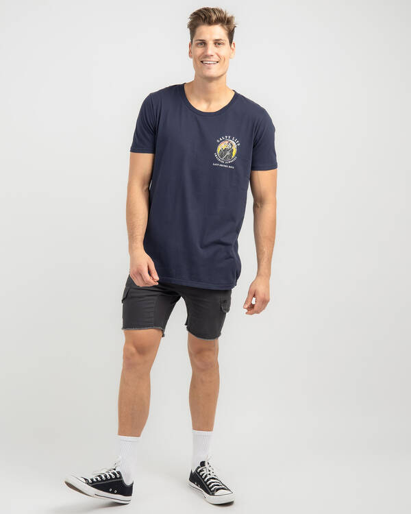 Salty Life Last Drinks T-Shirt for Mens