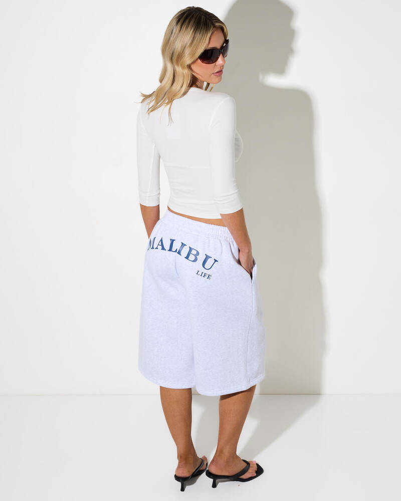 Malibu Life Lori Longline Track Shorts for Womens