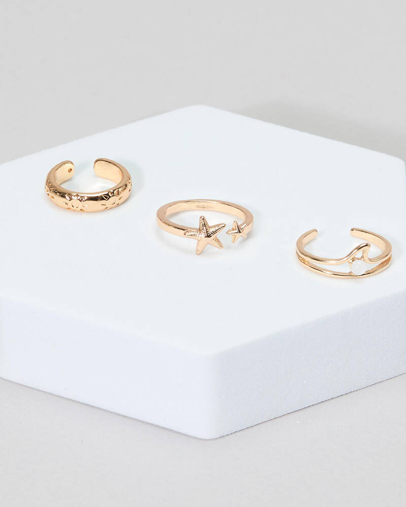 Karyn In LA Ocean Grove Toe Ring Pack for Womens