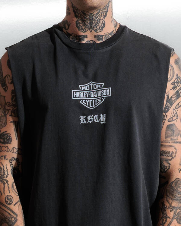 Kiss Chacey Harley-Davidson Idle Relaxed Muscle Tank for Mens