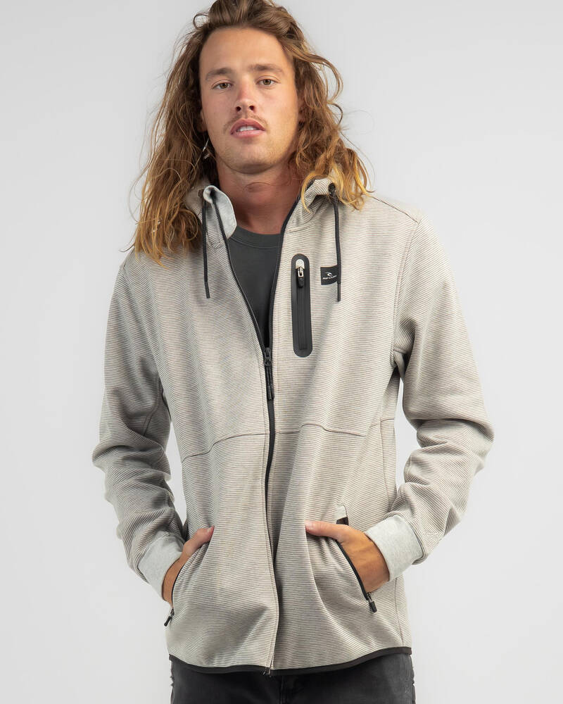 Straight Rip Jacket Shop Rip Curl Anti Series Departed Zip Through Hooded Jacket In Grey ...
