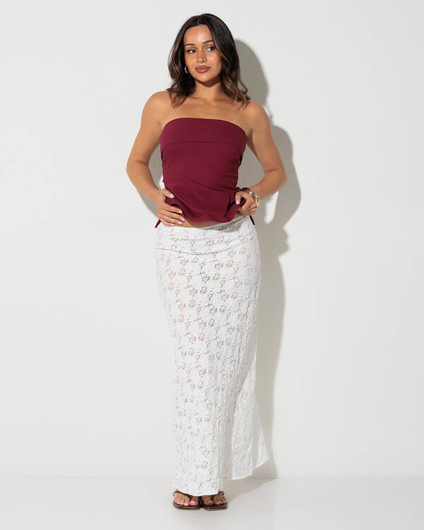 Mooloola Meli French Lace Maxi Skirt for Womens