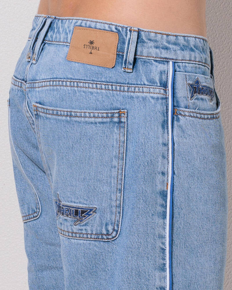 Thrills Heavy Static Slacker Relaxed Denim Shorts for Mens