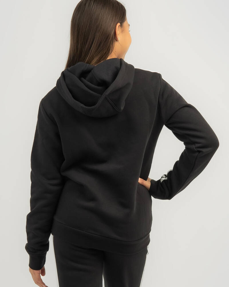 adidas Girls' Essentials 3 Stripe Zip Hoodie for Womens