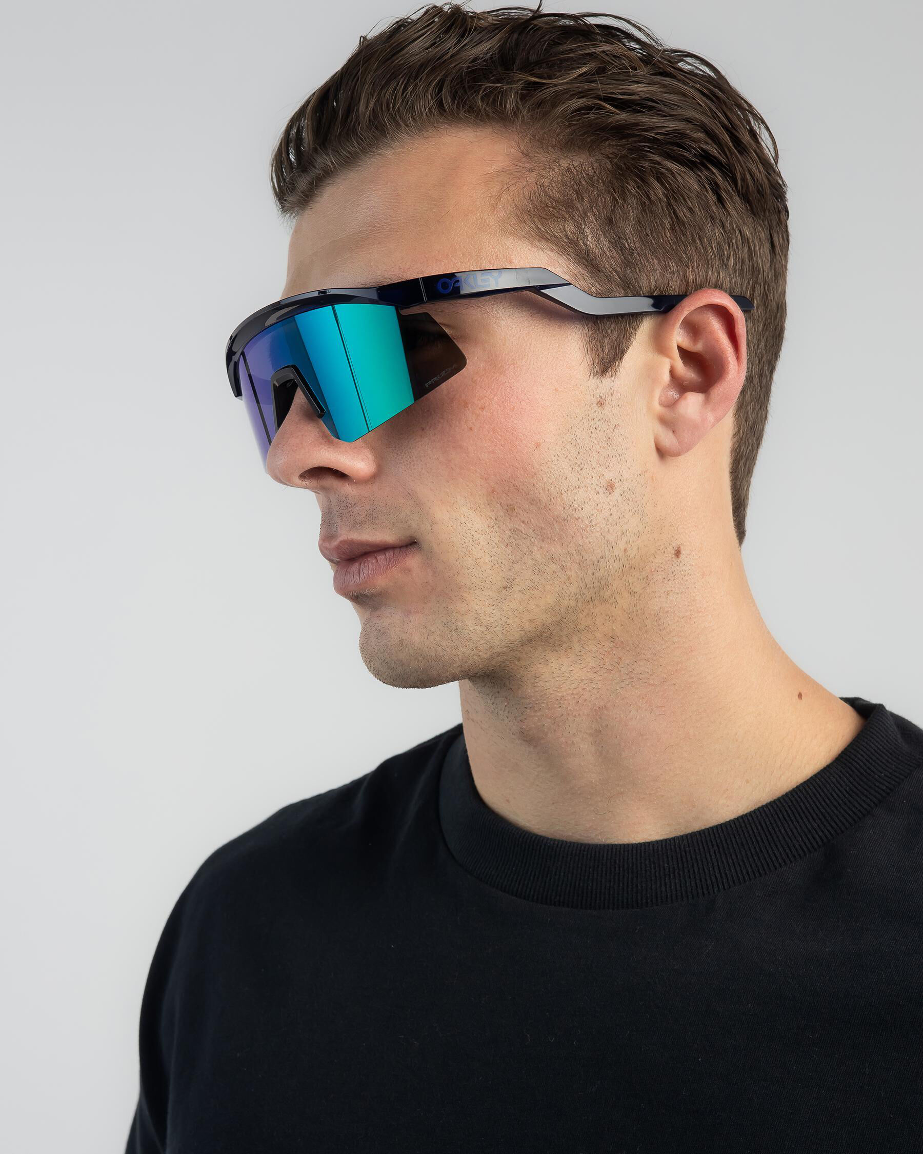 Oakley Hydra Prizm Sunglasses In Trans Blue W/ Prizm Jade