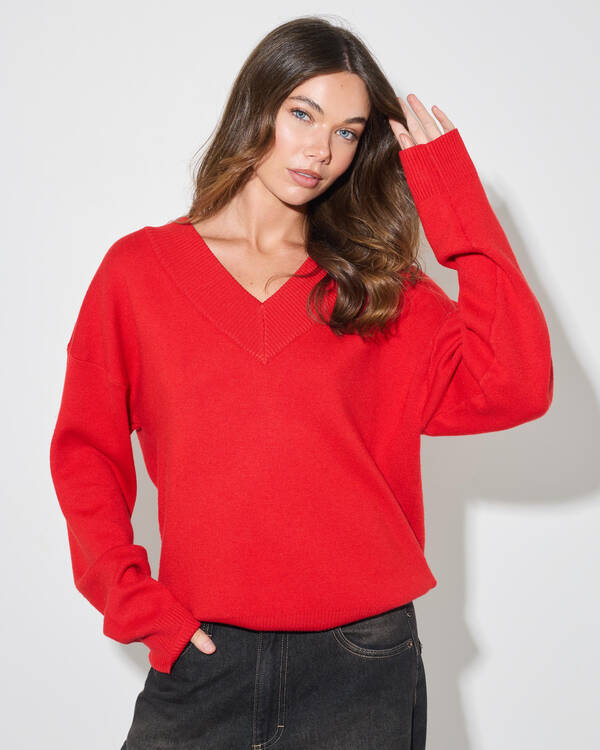 Poppy V Neck Knit