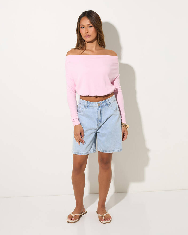 Mooloola Mary Off Shoulder Long Sleeve Top for Womens