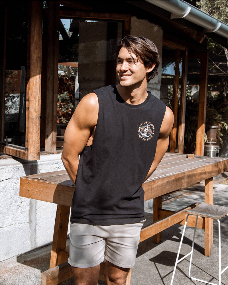 Salty Life Sink Or Swim Muscle Tank for Mens
