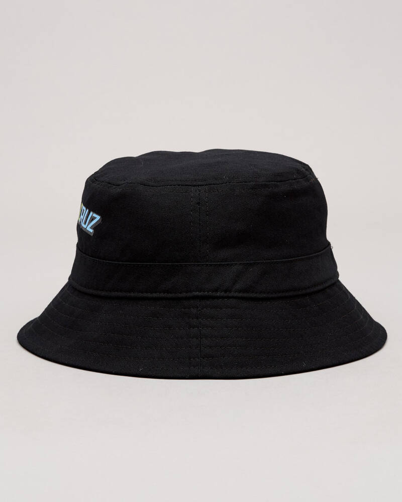Shop Santa Cruz Youth Strip Fade Bucket Hat In Black Fast Shipping