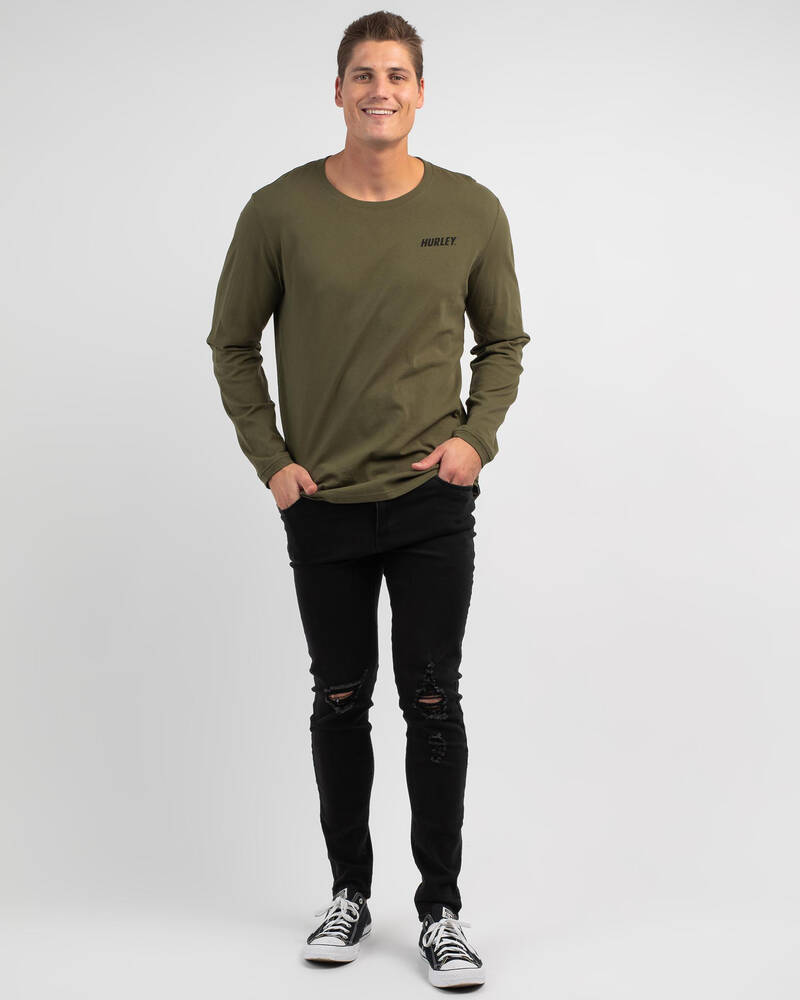 Hurley Everyday Wash Double Fastlane Long Sleeve T-Shirt for Mens