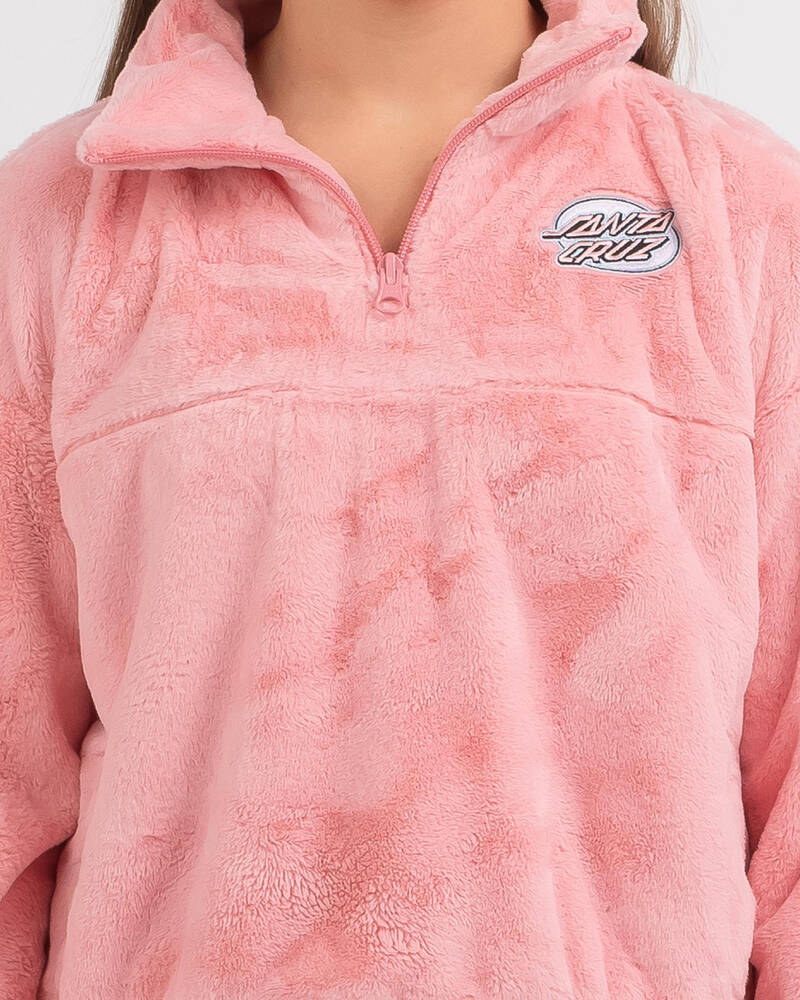 Santa Cruz Girls' Lined Oval Dot Fuzzy Sweatshirt for Womens