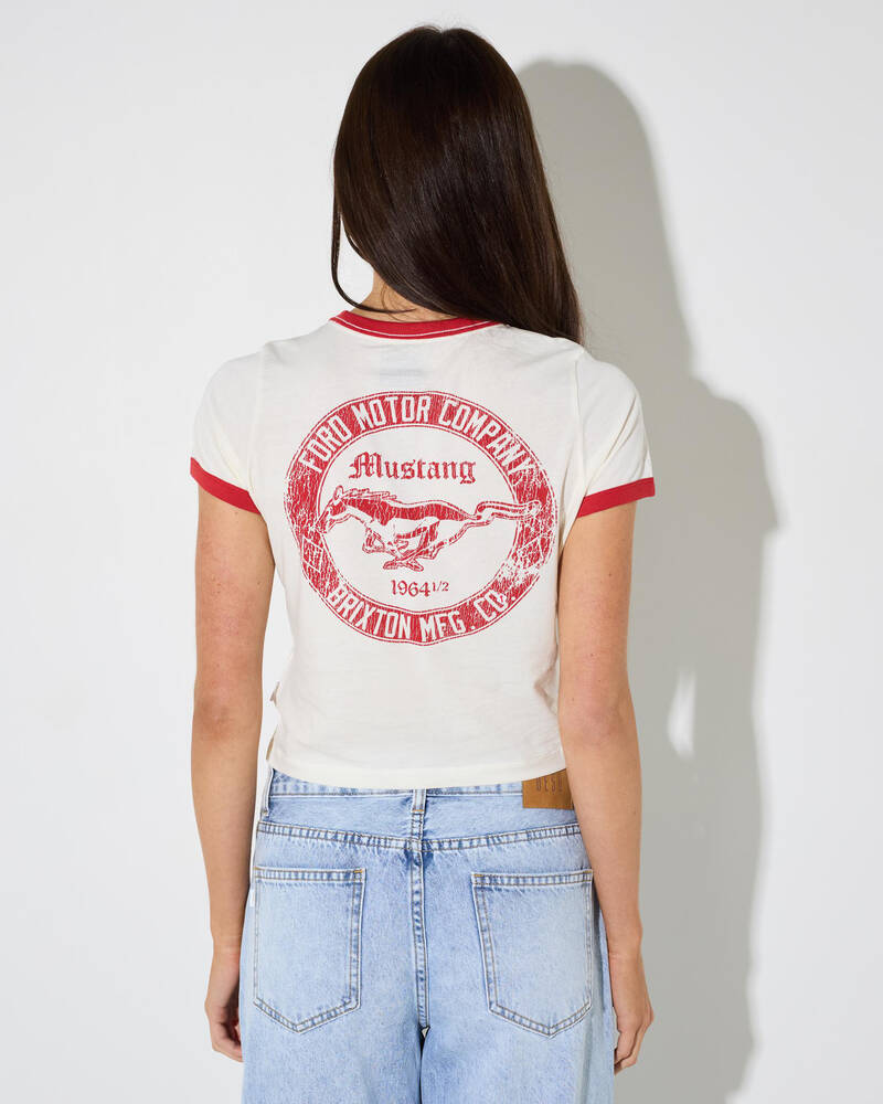 Brixton Ford Mustang Baby Ringer Tee for Womens