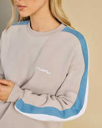 Rusty Racing Stripes 2.0 Crewneck Sweatshirt for Womens image number null
