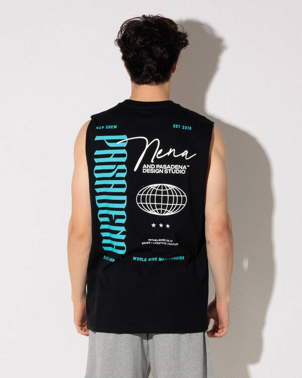 Nena & Pasadena Drifting Relaxed Muscle Tank for Mens