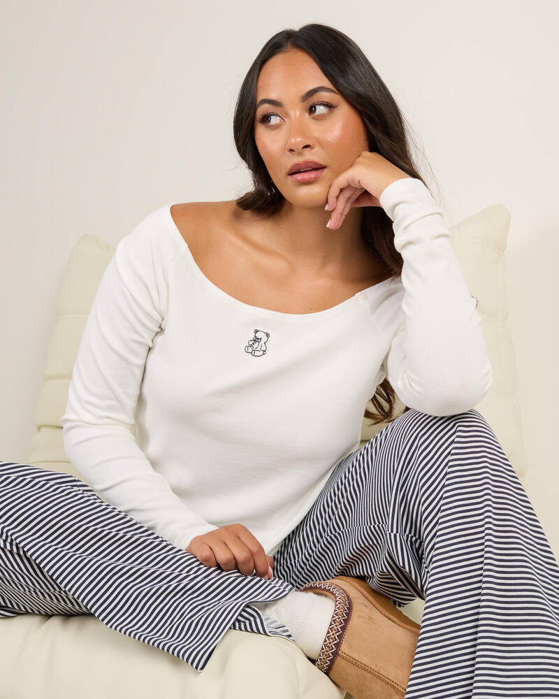 Malibu Lounge Humphrey Bear Long Sleeve Top for Womens