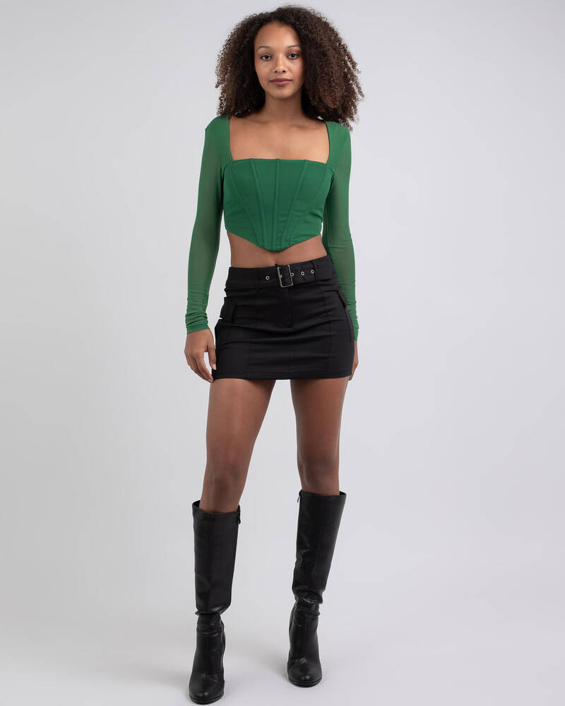 Alice Elle Princess Mesh Corset Top for Womens