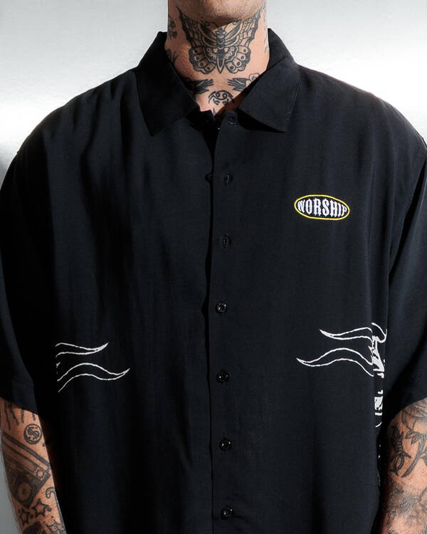 Worship Supplies Tropical Heat Crop Short Sleeve Shirt for Mens