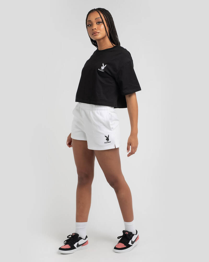 Playboy Mini Bunny Track Shorts for Womens