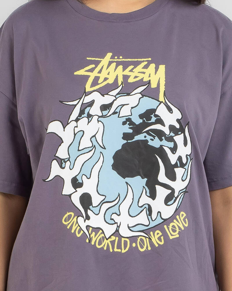 Stussy One World T-Shirt Dress for Womens