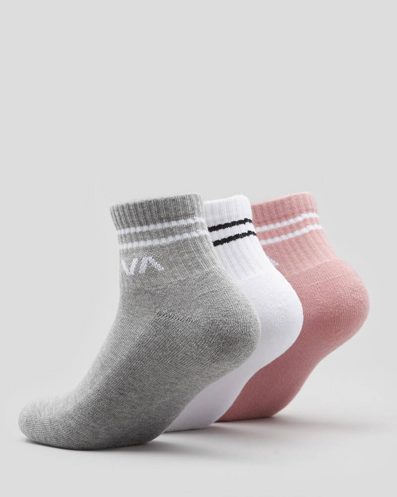 RVCA Womens VA Mini Crew Sock Pack for Womens