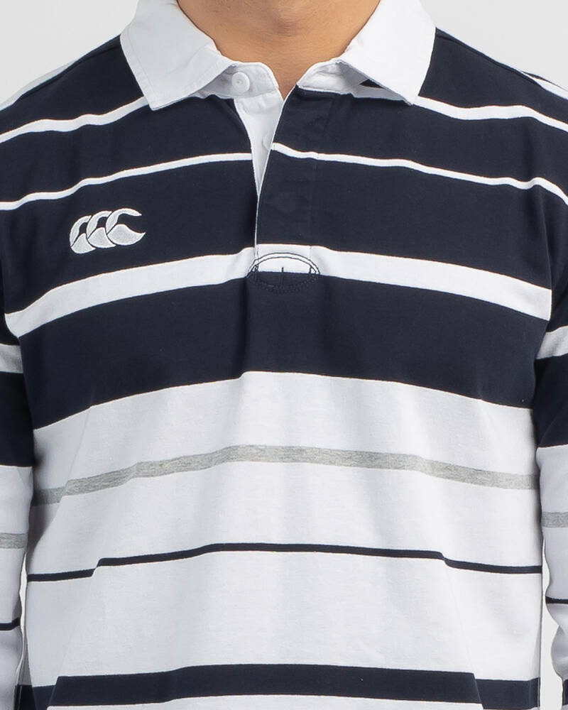 Canterbury Yarn Dye Stripe Rugby Long Sleeve Shirt for Mens
