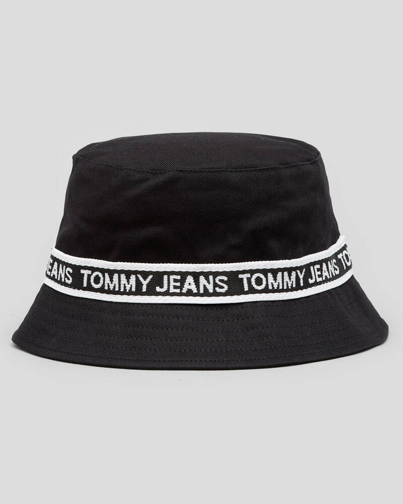 Tommy Hilfiger Mini Logo Tape Bucket Hat for Womens