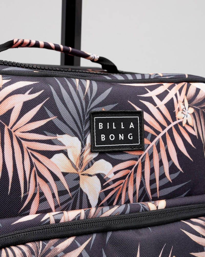 Shop Billabong Keep It Rollin Small Wheeled Travel Bag In Black